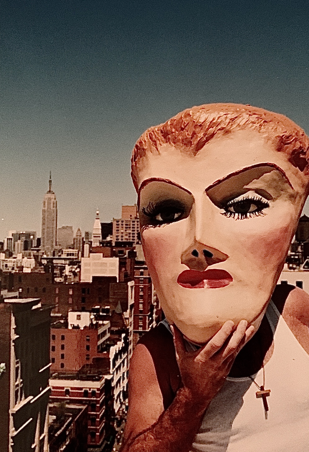 Did a lot of mask portfolios on rooftops in New York City