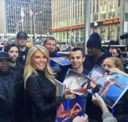 I was walking down seventh Avenue I saw a commotion it was Christie Brinkley signing bathing suit posters I yelled out her name very loud Miss Brinkley please just one photo that’s how it’s done a big mouth Italian